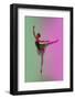 Young and Graceful Ballet Dancer Isolated on Gradient Pink-Green Studio Background in Neon Light. A-master1305-Framed Photographic Print