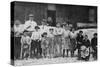 Young and Old Shrimp Pickers of Dukate Co. Photograph - Biloxi, MS-Lantern Press-Stretched Canvas