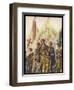 Young and Old Stand Together with Pride as Members of the Requetes the Carlist Militia Movement-Carlos S. De Tejada-Framed Art Print