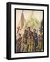 Young and Old Stand Together with Pride as Members of the Requetes the Carlist Militia Movement-Carlos S. De Tejada-Framed Art Print