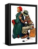 "Young Artist" or "She's My Baby", June 4,1927-Norman Rockwell-Framed Stretched Canvas