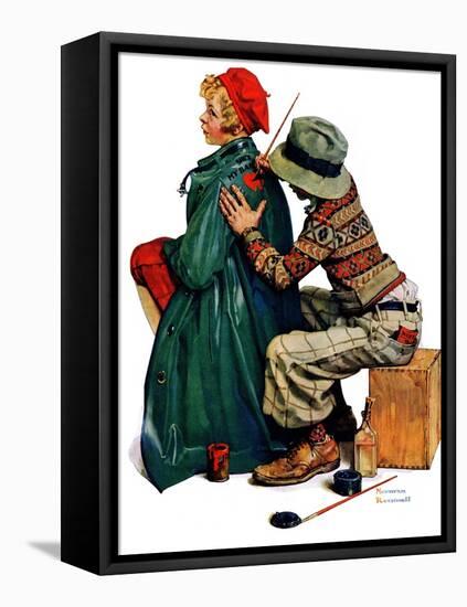 "Young Artist" or "She's My Baby", June 4,1927-Norman Rockwell-Framed Stretched Canvas