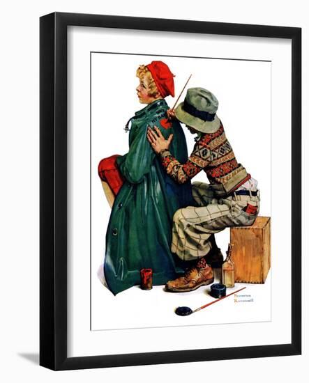 "Young Artist" or "She's My Baby", June 4,1927-Norman Rockwell-Framed Giclee Print