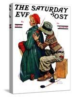 "Young Artist" or "She's My Baby" Saturday Evening Post Cover, June 4,1927-Norman Rockwell-Stretched Canvas