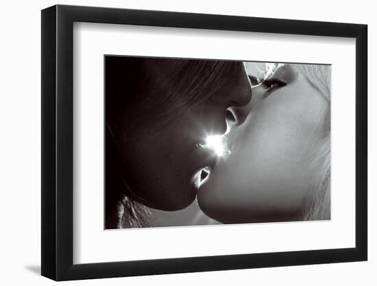 Young Attractive Couple Kissing Each Other-Anton Zabielskyi-Framed Photographic Print