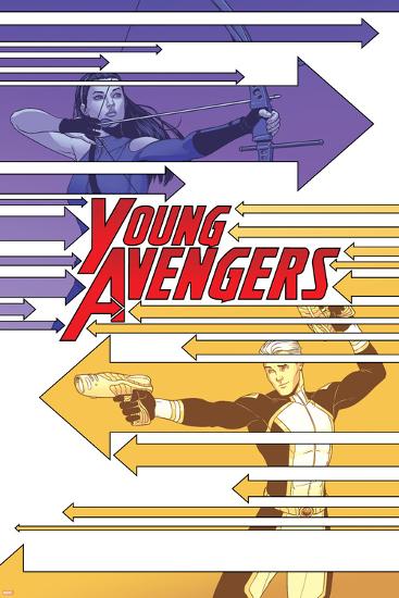 Young Avengers #4 Cover: Bishop, Kate, Marvel Boy-Jamie McKelvie-Lamina Framed Poster