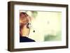 Young Beautiful Call Center Worker-B-D-S-Framed Premium Photographic Print