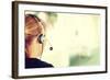 Young Beautiful Call Center Worker-B-D-S-Framed Photographic Print