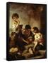 Young Beggars Playing Dice-Bartolome Esteban Murillo-Framed Stretched Canvas