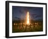 Young Belarusians Dance Around a Fire-null-Framed Photographic Print