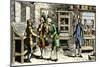 Young Ben Franklin in a Philadelphia Printing Shop, Told by Governor Keith He Should Go to England-null-Mounted Giclee Print