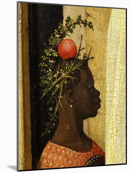 Young Black Page of King Gaspard with Apple on Head, from Adoration of the Magi, Tripytch-Hieronymus Bosch-Mounted Giclee Print