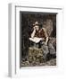 Young Blacksmith Reading a Newspaper, c.1800-null-Framed Premium Giclee Print