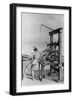 Young Blind Men Working at a Printing Press, Illustration from 'Essay on Instructing the Blind'…-Julie Ribault-Framed Giclee Print