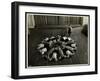 Young Blind Women Lying in a Starburst Pattern on the Floor of the Gymnasium at the New York…-Byron Company-Framed Giclee Print