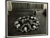 Young Blind Women Lying in a Starburst Pattern on the Floor of the Gymnasium at the New York…-Byron Company-Mounted Giclee Print