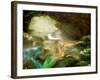 Young Blonde Mermaid-tosher-Framed Art Print