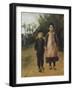 Young Boy and Girl on the Village Street; Junge Und Madchen Auf Der Dorfstrasse, C.1897-Max Liebermann-Framed Giclee Print