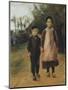 Young Boy and Girl on the Village Street; Junge Und Madchen Auf Der Dorfstrasse, C.1897-Max Liebermann-Mounted Giclee Print