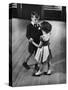 Young Boy and Girl Taking Dancing Lessons-Nina Leen-Stretched Canvas