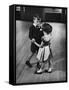 Young Boy and Girl Taking Dancing Lessons-Nina Leen-Framed Stretched Canvas