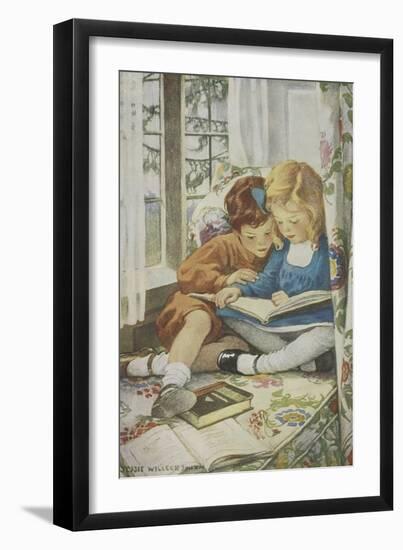 Young Boy and Girl-Jessie Willcox-Smith-Framed Giclee Print