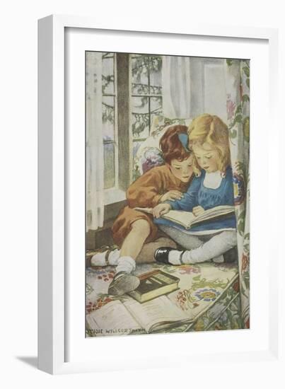 Young Boy and Girl-Jessie Willcox-Smith-Framed Giclee Print