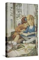 Young Boy and Girl-Jessie Willcox-Smith-Stretched Canvas