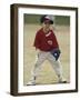 Young Boy at Short Stop During a Tee Ball Game-null-Framed Photographic Print