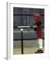 Young Boy Batting During a Tee Ball Game-null-Framed Photographic Print