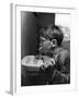 Young Boy Drinking from a Water Fountain-Allan Grant-Framed Photographic Print