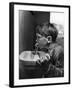 Young Boy Drinking from a Water Fountain-Allan Grant-Framed Photographic Print