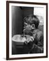 Young Boy Drinking from a Water Fountain-Allan Grant-Framed Photographic Print