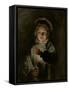 Young Boy Holding a Candle-William Henry Hunt-Framed Stretched Canvas