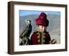 Young Boy Holding a Falcon, Golden Eagle Festival, Mongolia-Amos Nachoum-Framed Photographic Print