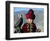 Young Boy Holding a Falcon, Golden Eagle Festival, Mongolia-Amos Nachoum-Framed Photographic Print