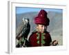 Young Boy Holding a Falcon, Golden Eagle Festival, Mongolia-Amos Nachoum-Framed Photographic Print