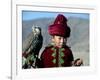 Young Boy Holding a Falcon, Golden Eagle Festival, Mongolia-Amos Nachoum-Framed Photographic Print