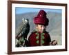 Young Boy Holding a Falcon, Golden Eagle Festival, Mongolia-Amos Nachoum-Framed Photographic Print