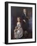 Young Boy Holding a Violin and a Young Girl Holding a Doll-John Vanderbanck-Framed Giclee Print