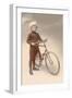 Young Boy in Chef's Hat with Bicycle-null-Framed Art Print