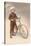 Young Boy in Chef's Hat with Bicycle-null-Stretched Canvas