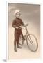 Young Boy in Chef's Hat with Bicycle-null-Framed Art Print