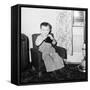 Young Boy in His Living Room, Ca. 1946-null-Framed Stretched Canvas