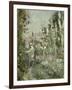 Young Boy in the Hollyhocks-Berthe Morisot-Framed Giclee Print