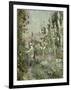 Young Boy in the Hollyhocks-Berthe Morisot-Framed Giclee Print