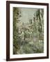 Young Boy in the Hollyhocks-Berthe Morisot-Framed Giclee Print