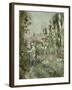 Young Boy in the Hollyhocks-Berthe Morisot-Framed Giclee Print