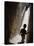 Young Boy in Tower of Castelo de Sao Jorge, Portgual-Merrill Images-Stretched Canvas