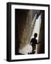 Young Boy in Tower of Castelo de Sao Jorge, Portgual-Merrill Images-Framed Photographic Print